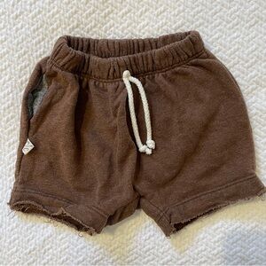 Childhood’s clothing, sweats, chocolate, dark Brown Kids Shorts with Drawstring